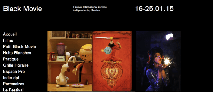 Home page del Festival Black Movie di Ginevra