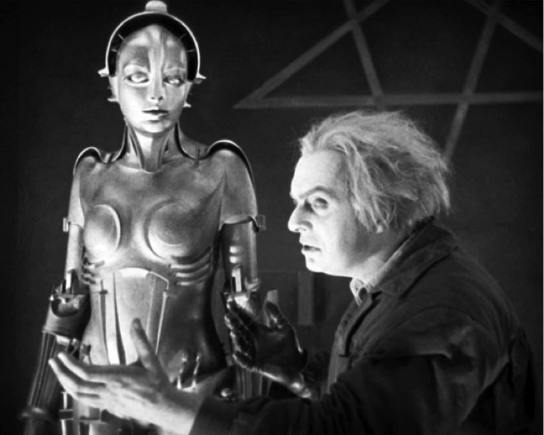 Una significativa immagine del film Metropolis di Fritz Lang