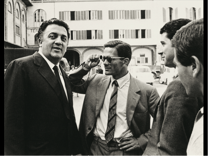 Fellini, Pasolini e Tonino Cervi nel 1960
