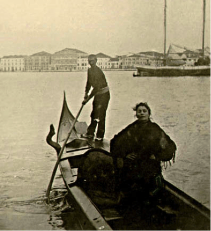 Eleonora Duse in gondola a Venezia