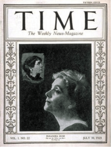 Una copertina di Time dedicata a Eleonora Duse