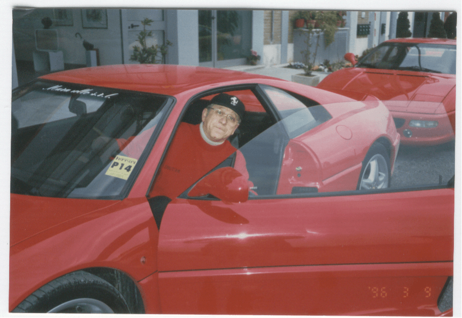 Giorgio Ricci nel periodo in cui era concessionario della Ferrari
